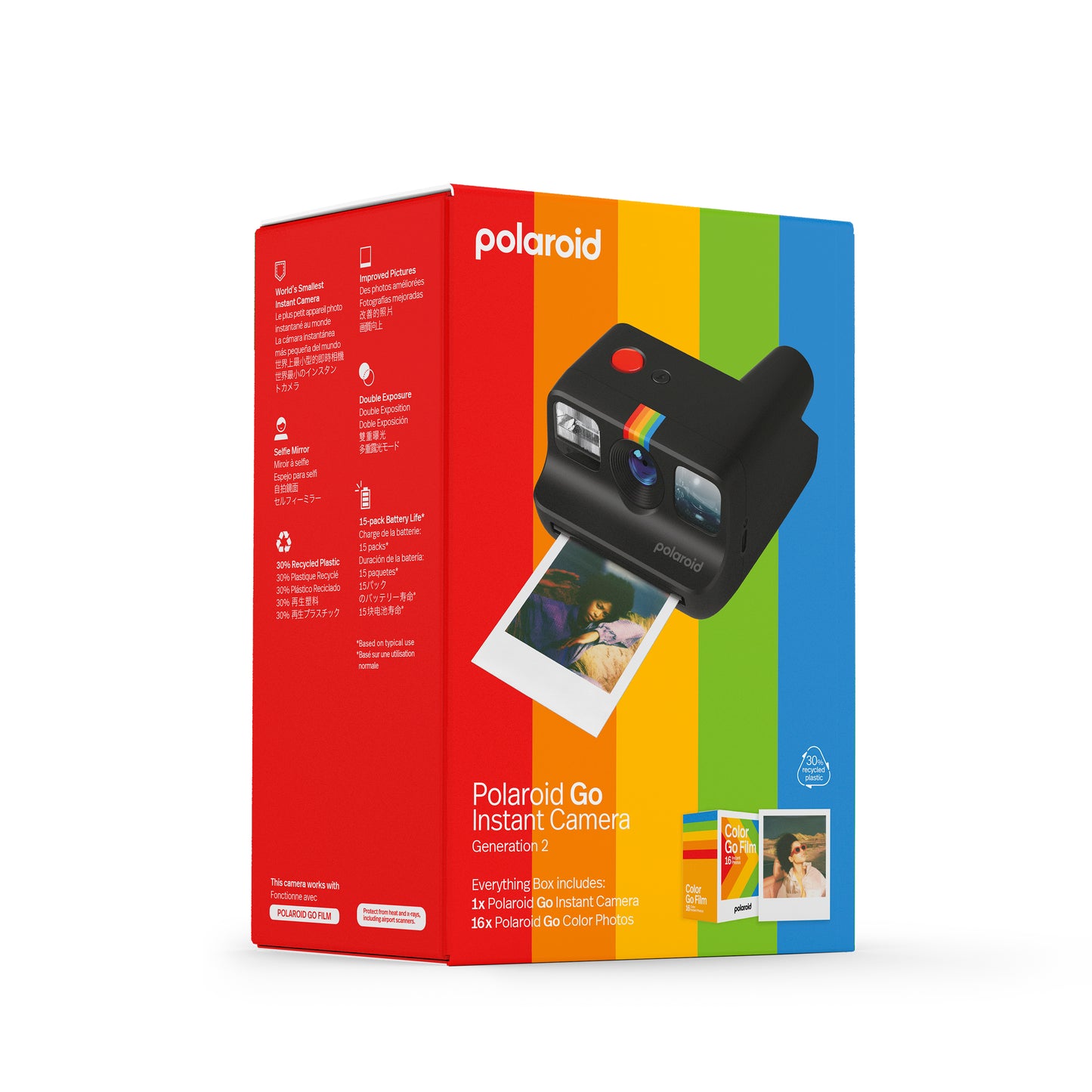 Polaroid Go 第2世代 インスタントカメラ Black Everything Box
