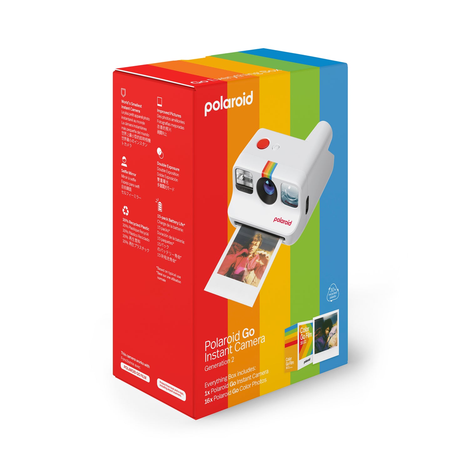 Polaroid Go 第2世代 インスタントカメラ White Everything Box