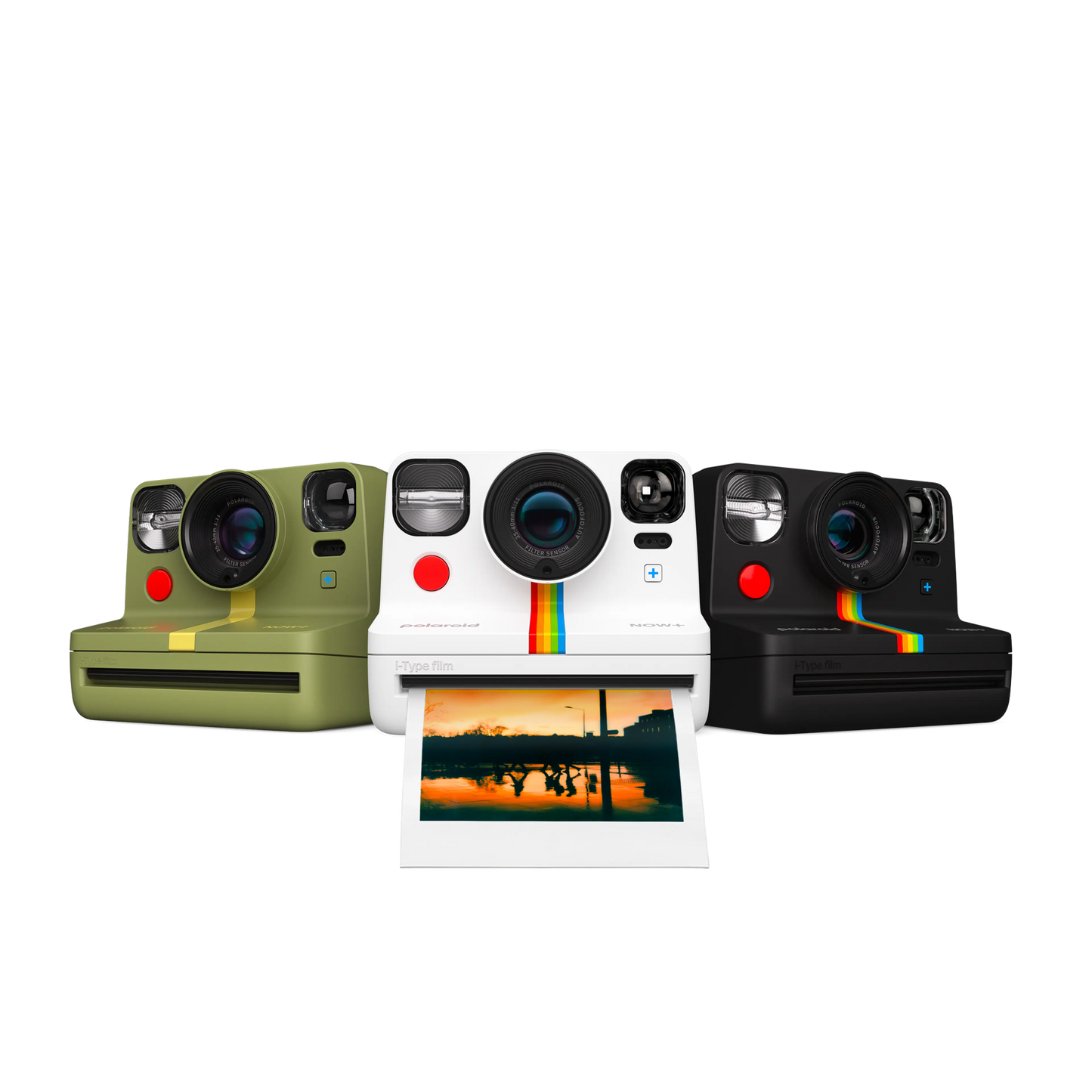 Polaroid Now+ 第2世代 i-Type インスタントカメラ + 5 lens Filters Forest Green
