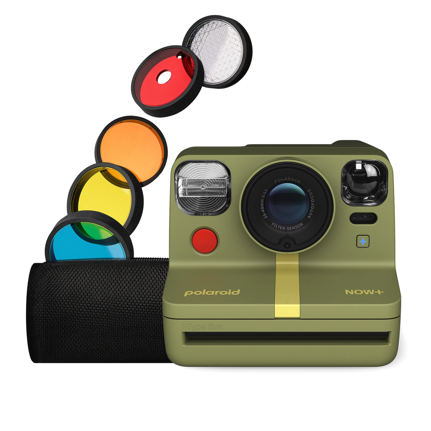 Polaroid Now+ 第2世代 i-Type インスタントカメラ + 5 lens Filters Forest Green