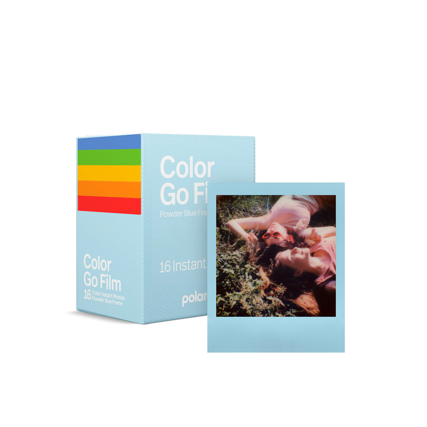 Polaroid Go Color Film Double Pack – Powder Blue Frame (16枚入り)