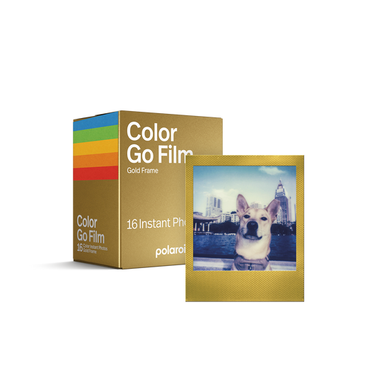 【数量限定】Polaroid Go Color Film Double Pack - Gold Frame(16枚入り)
