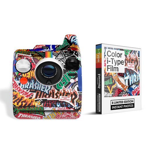 【予約販売】Polaroid Now 第3世代 i-Type インスタントカメラ Thrasher Edition と Color i-Type Film – Thrasher Edition（８枚入り）セット 【9月25日に発送】